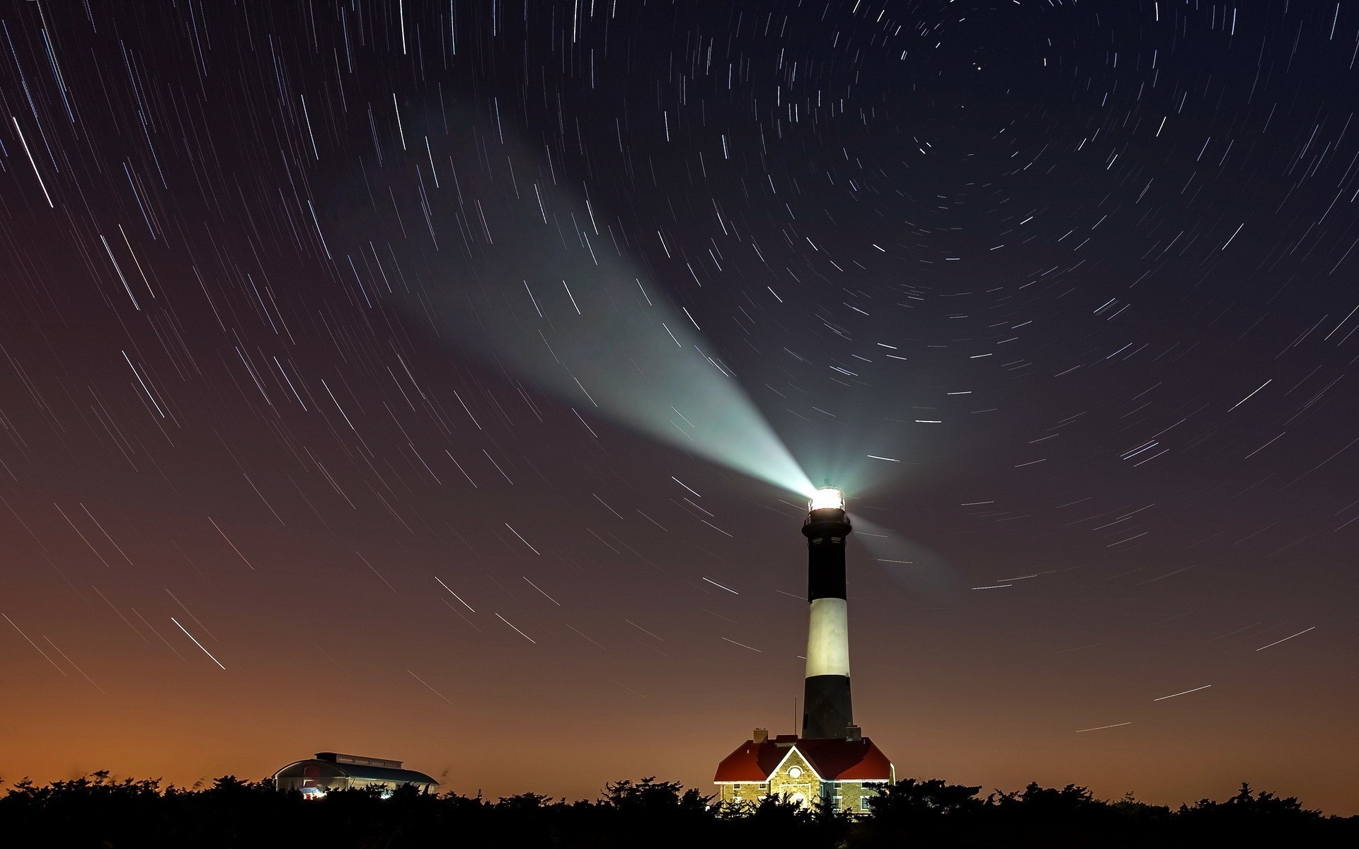 stern nacht leuchtturm himmel kreis raum