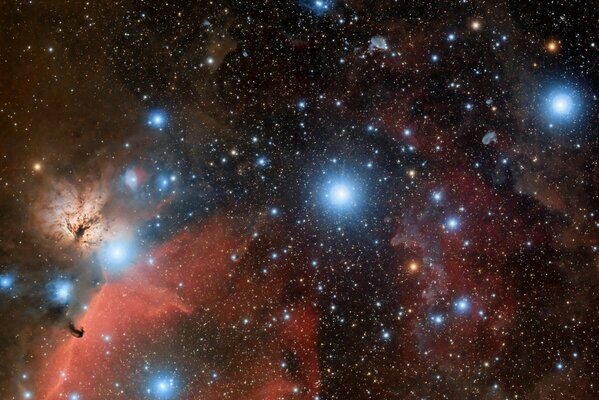 There are many nebulae and galaxies with bright stars