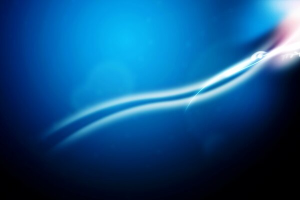 Wave glow on a blue background