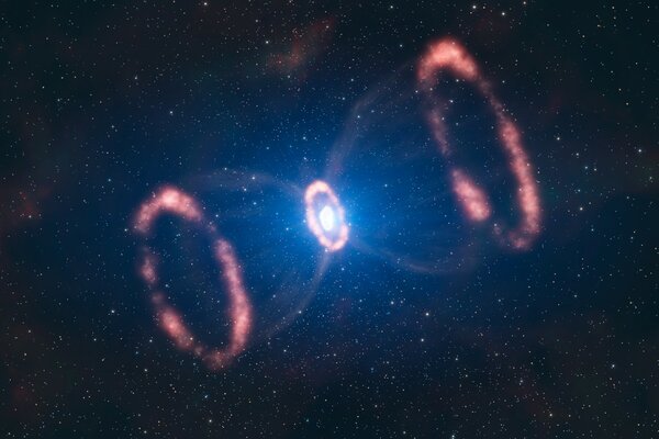 Pulsar cosmica in una stella di neutroni