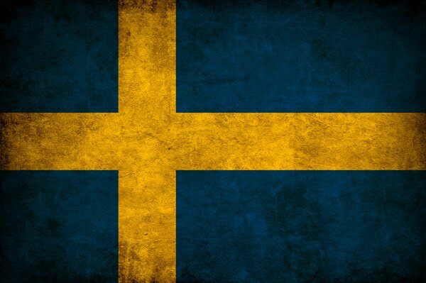 Flag Sweden colors are combined