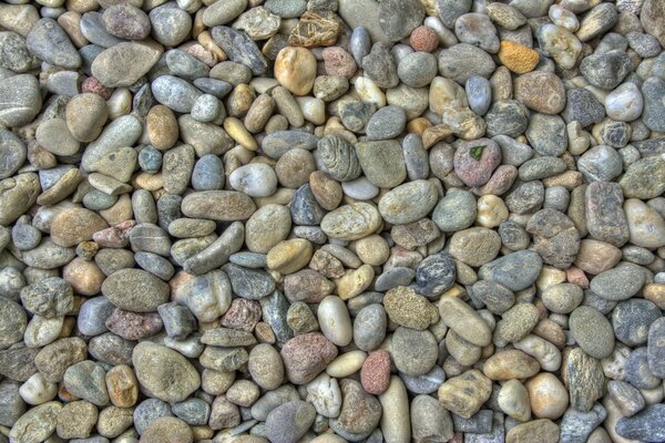 Pebbles on the beach, background