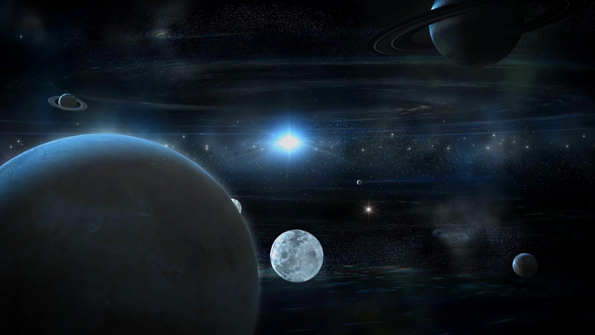 planète espace univers galaxie lune