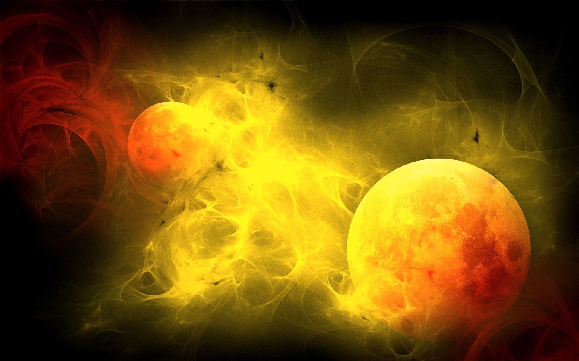 ball twilight light wallpaper sun planet flame