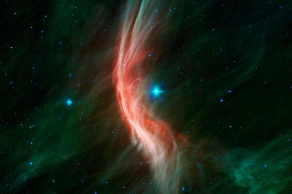 Vista desde el espacio de la nebulosa y las estrellas