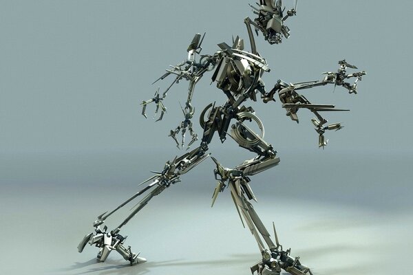 Movement of a metal, iron robot