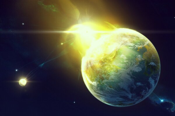 Planeta Ziemia w jasnym świetle