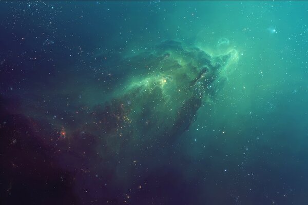 Imagen del Cosmos en el fondo de la nebulosa