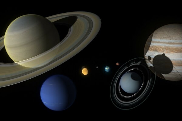 All the planets of the Solar System