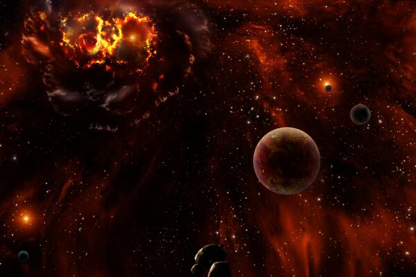Bellezza del pianeta rosso Cosmos