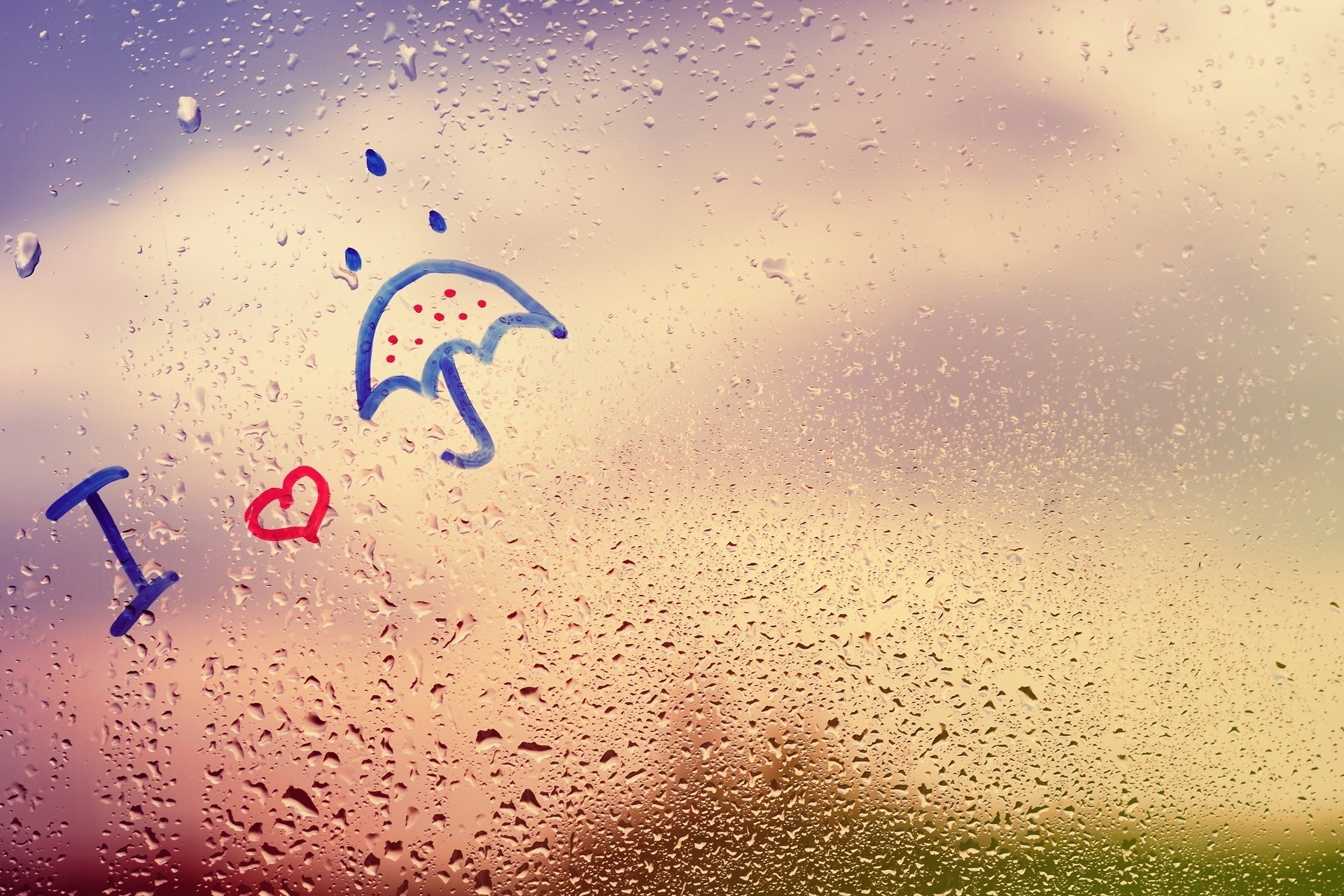 rainy water window olga love drop