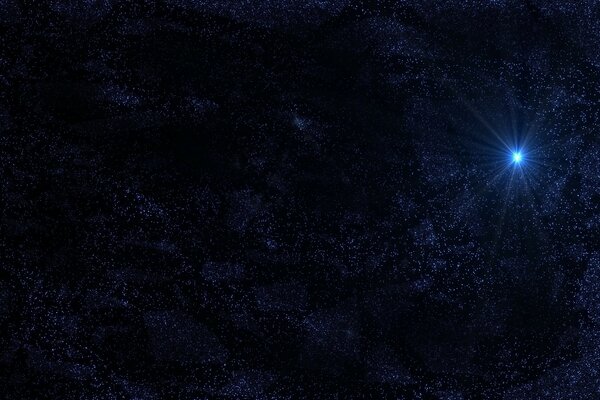 Deep space, a blue dwarf is a dying star