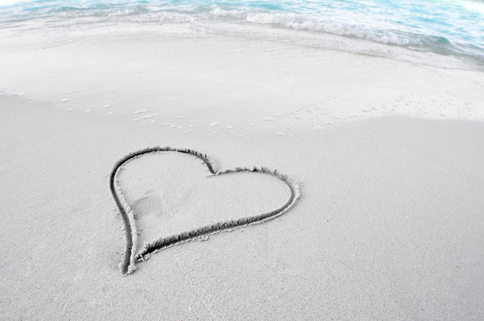 romantic heart valentine s day beach love