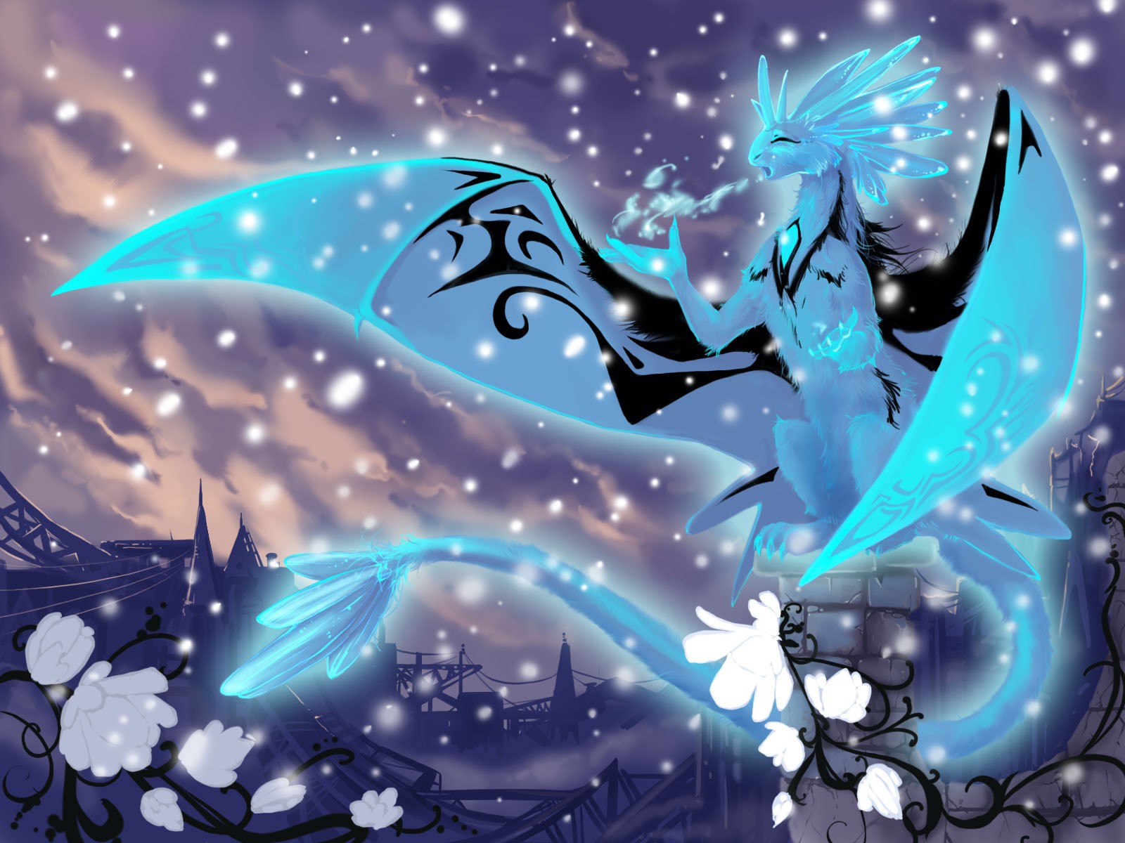 fantasy dragon poems snow next crystals cool