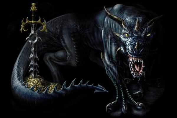 Чёрный дракон - страж золота