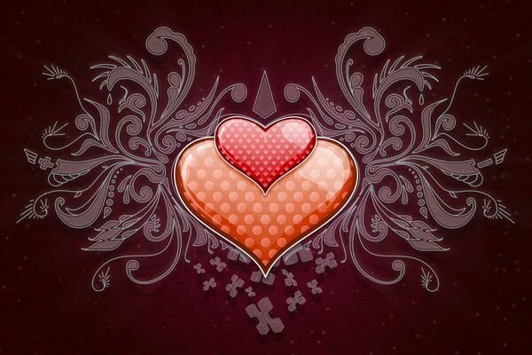 Aesthetics for Valentine s Day - coat of arms of hearts