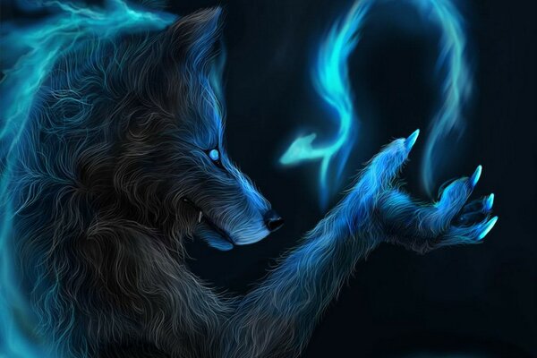 Fantasy werewolf and magic