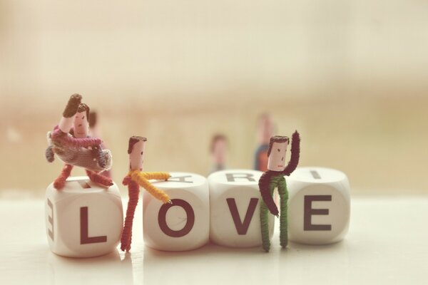 Cubes with a declaration of love