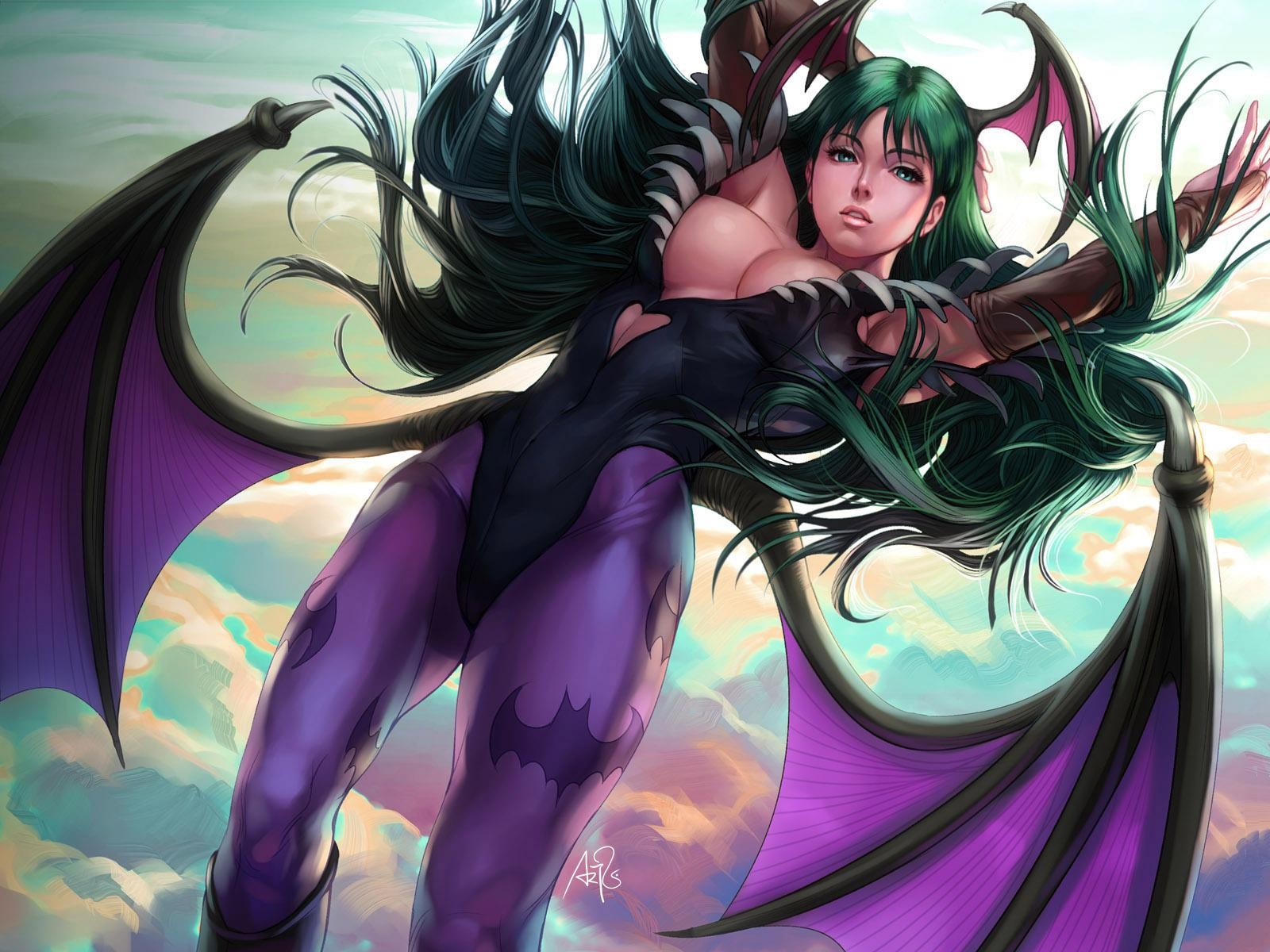 morrigan chica demonio alas