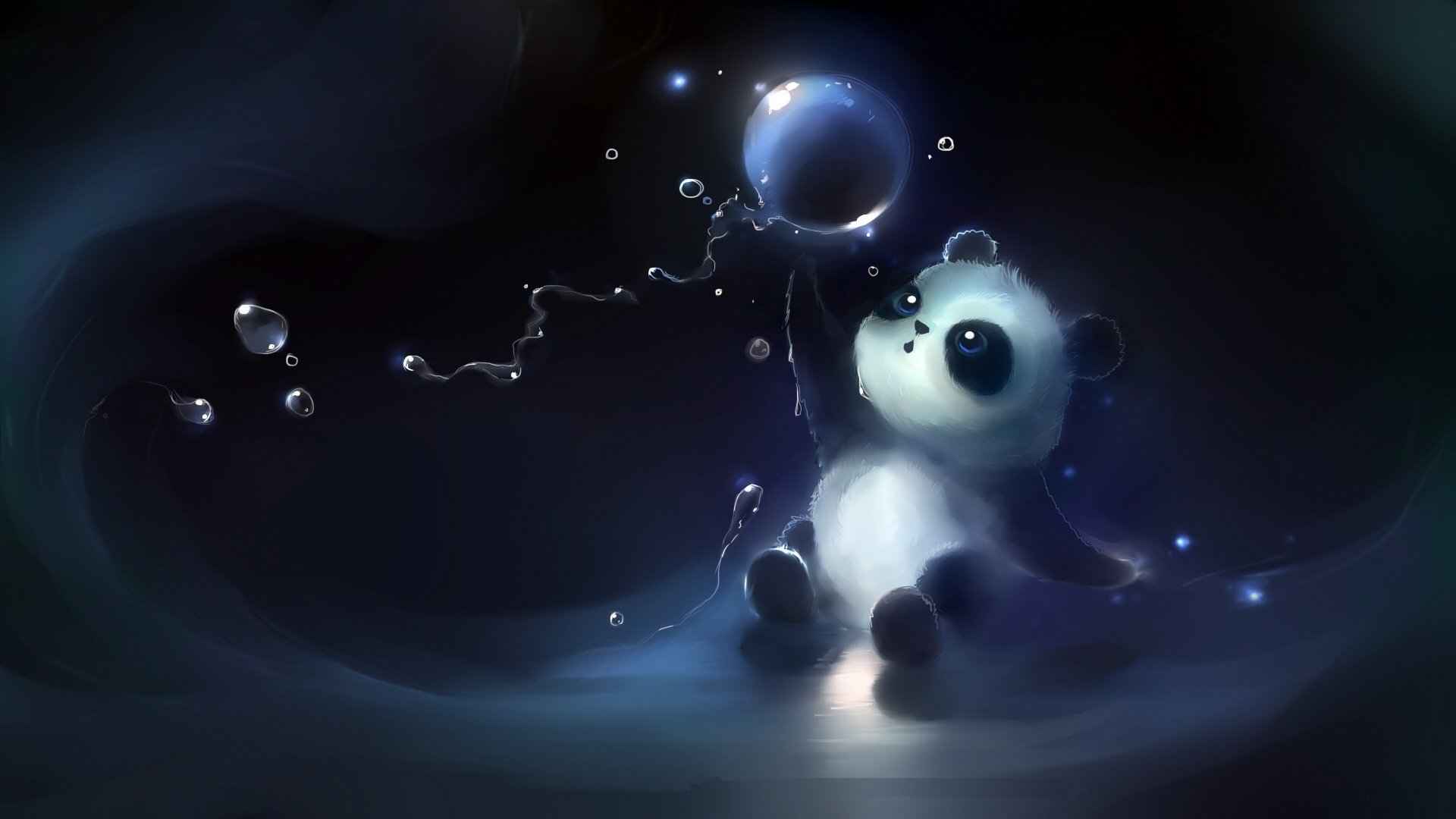 panda bubble baby eyes figure