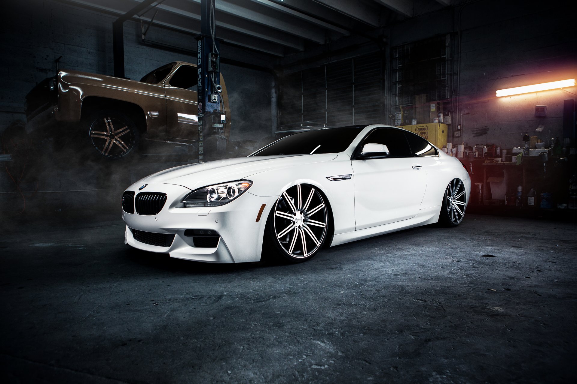 bmw m6 biały bmw m6 biały garaż