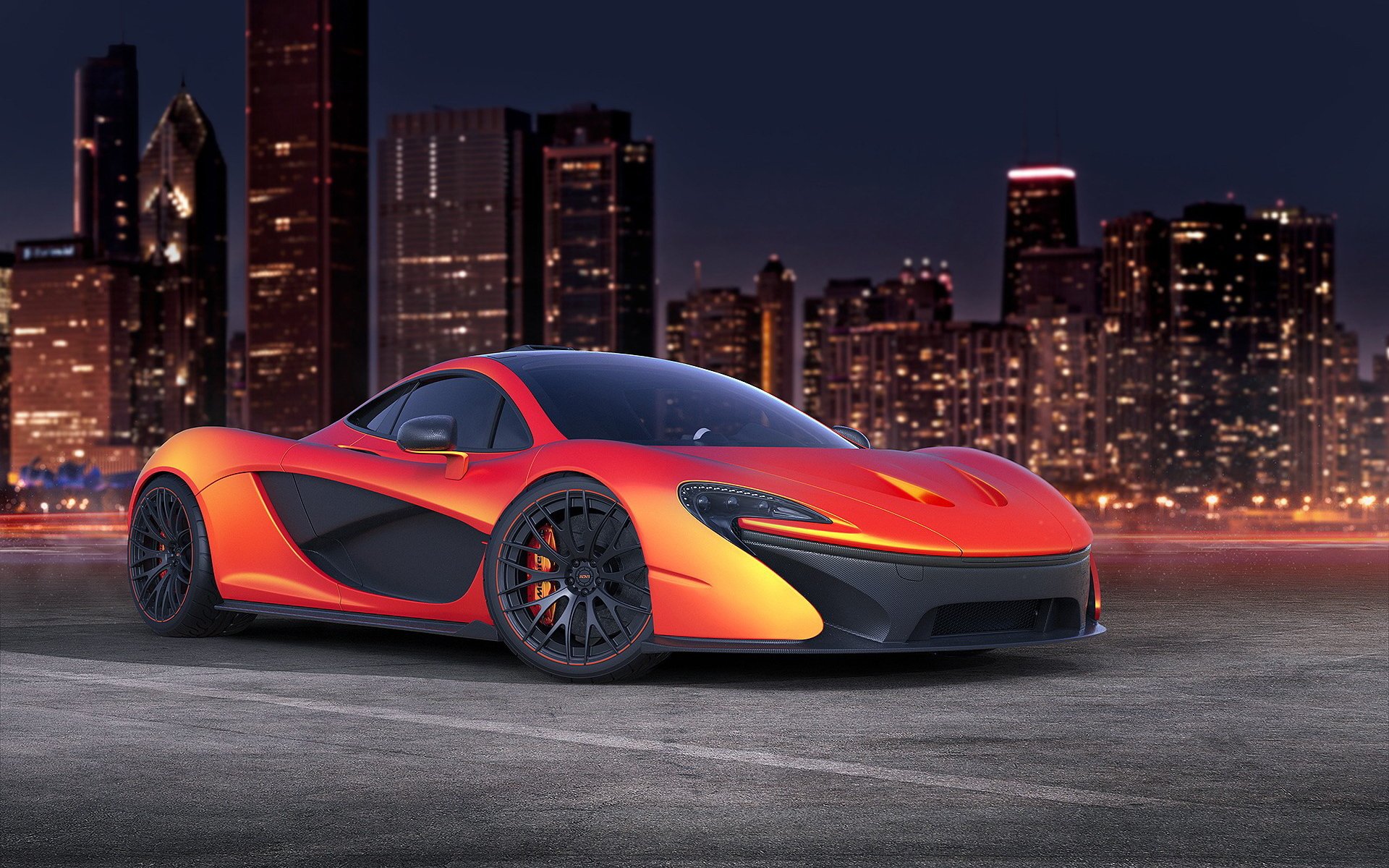 mclaren p1 superdeportivo mclaren ciudad noche