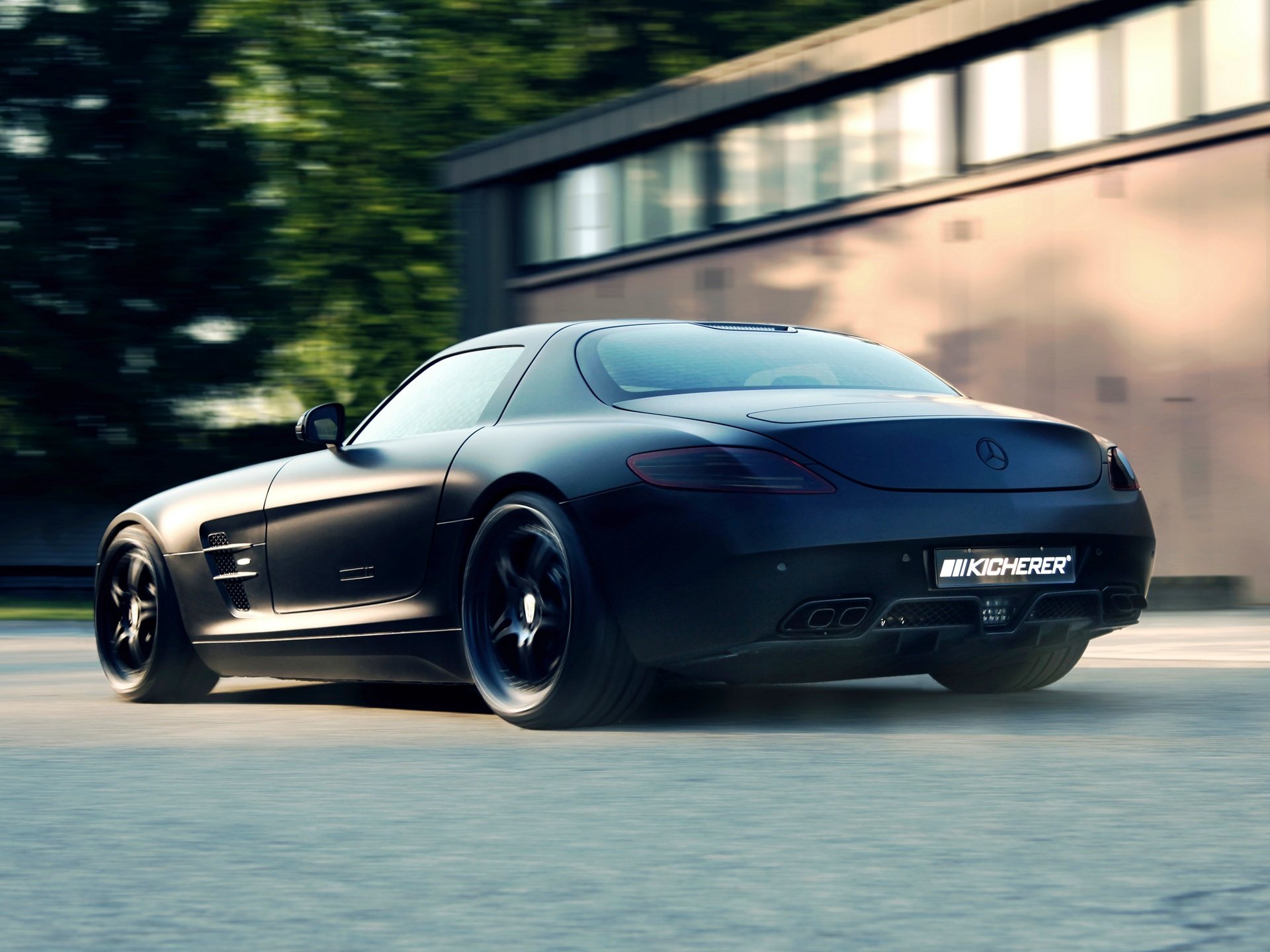 car wallpaper black mercedes benz sls tuning kicherer overloaded gt 2012 mate automotive desktop wallpaper mercedes benz sls matte beautiful car rear