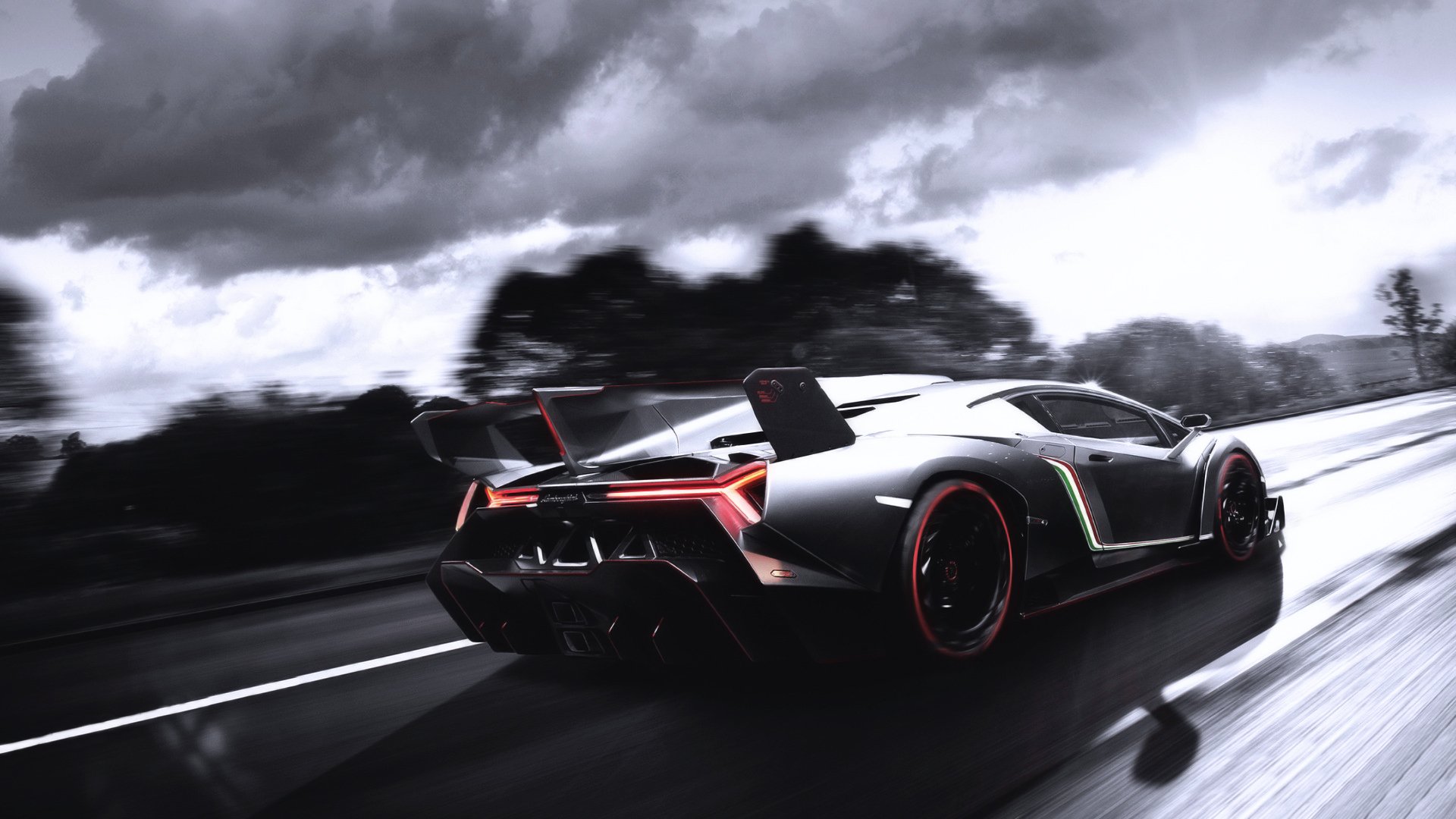 lamborghini veneno supercar veleno auto auto nel traffico ombra strada abbagliamento sole