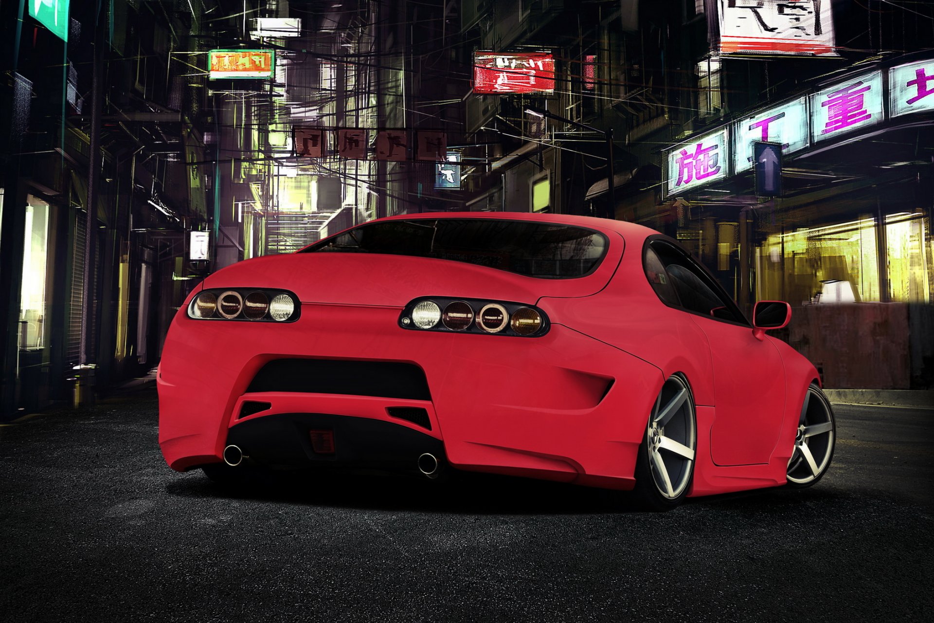 toyota supra toyota tuning rojo