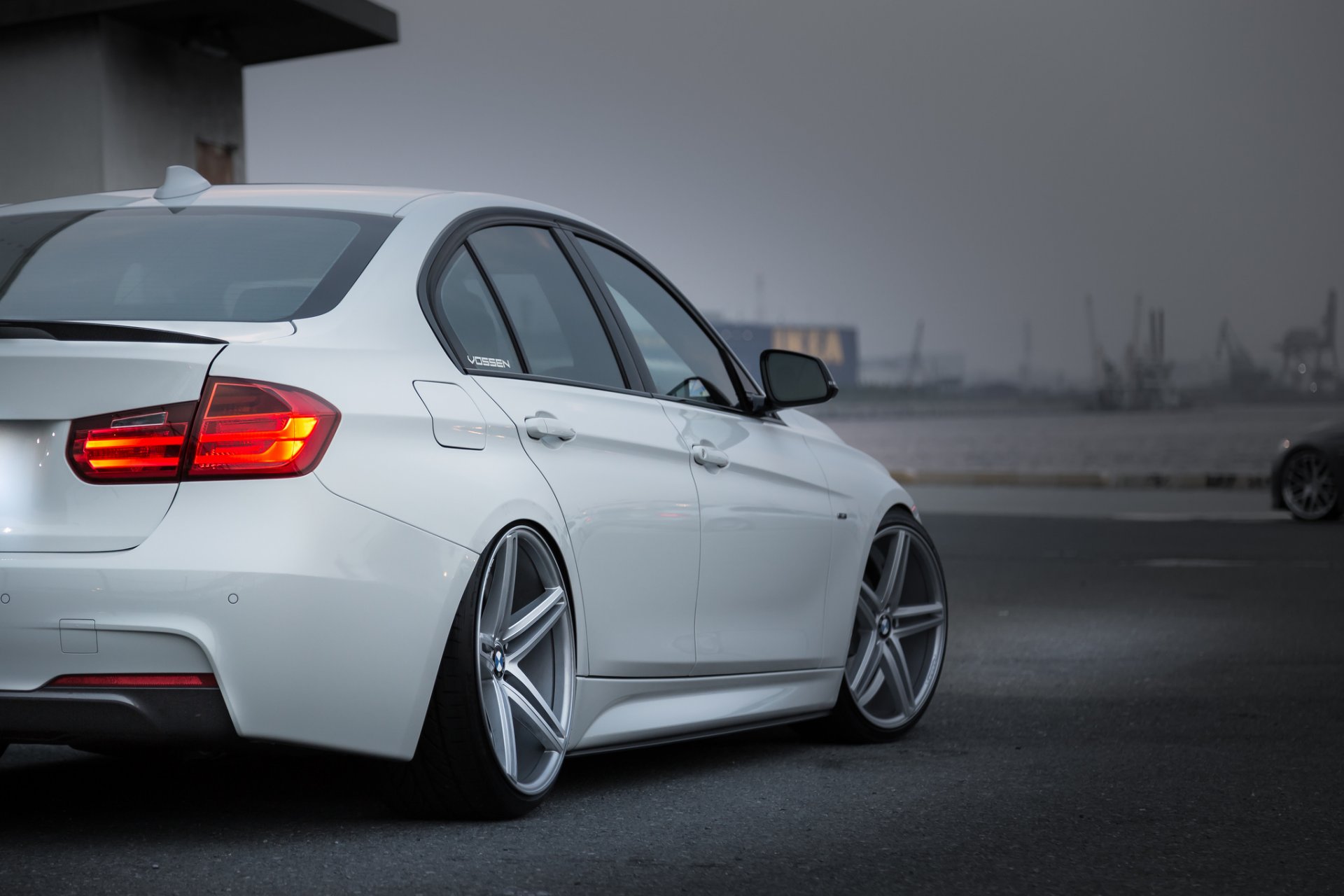 bmw voiture vossen blanc tuning