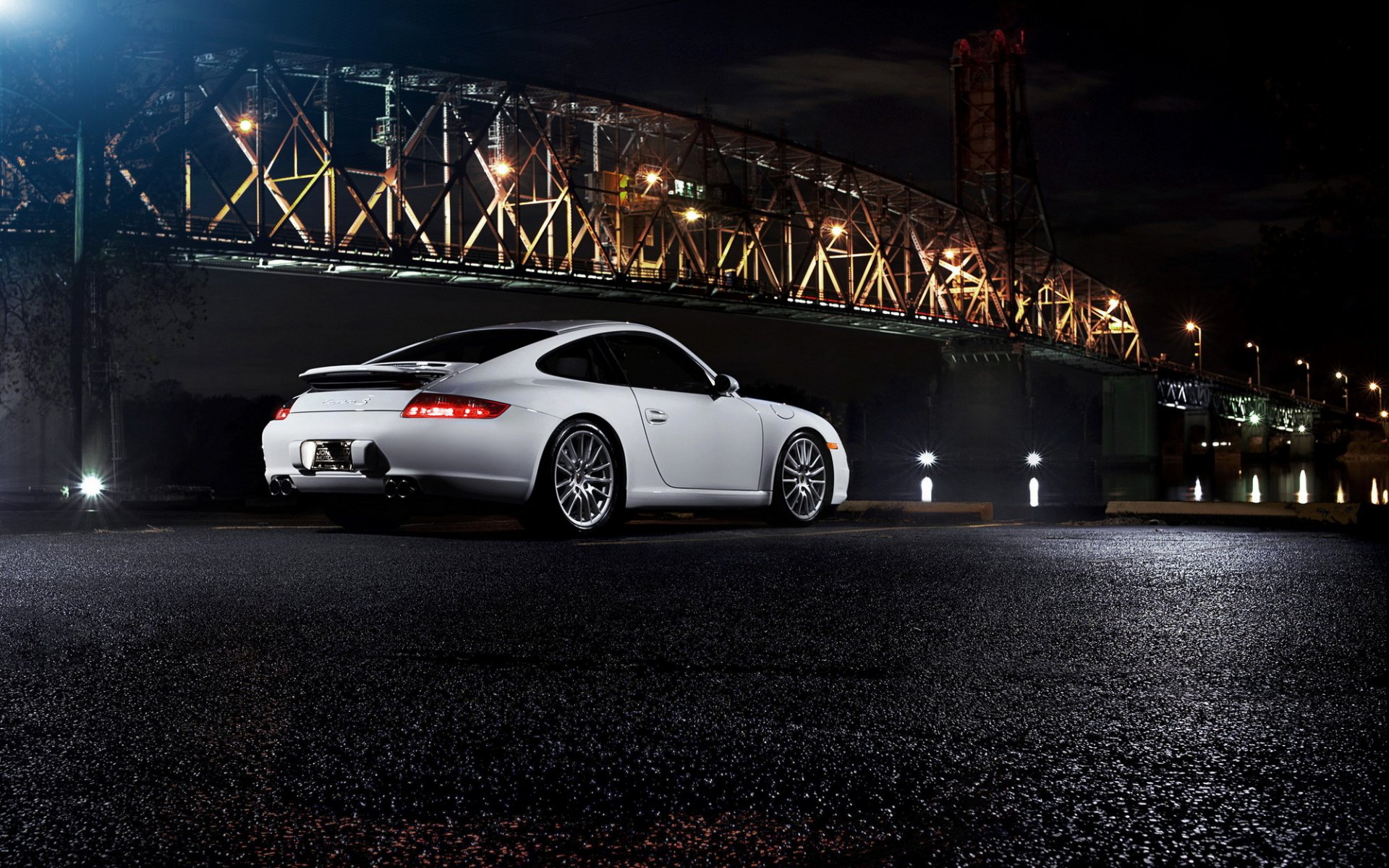 porsche night bridge porsche 911 carrera