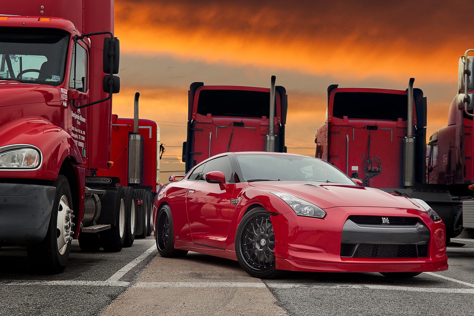 nissan gtr tuning car machinery parking truck