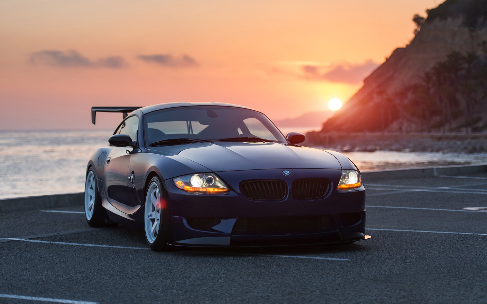 bmw z4 bmw voiture coucher de soleil auto