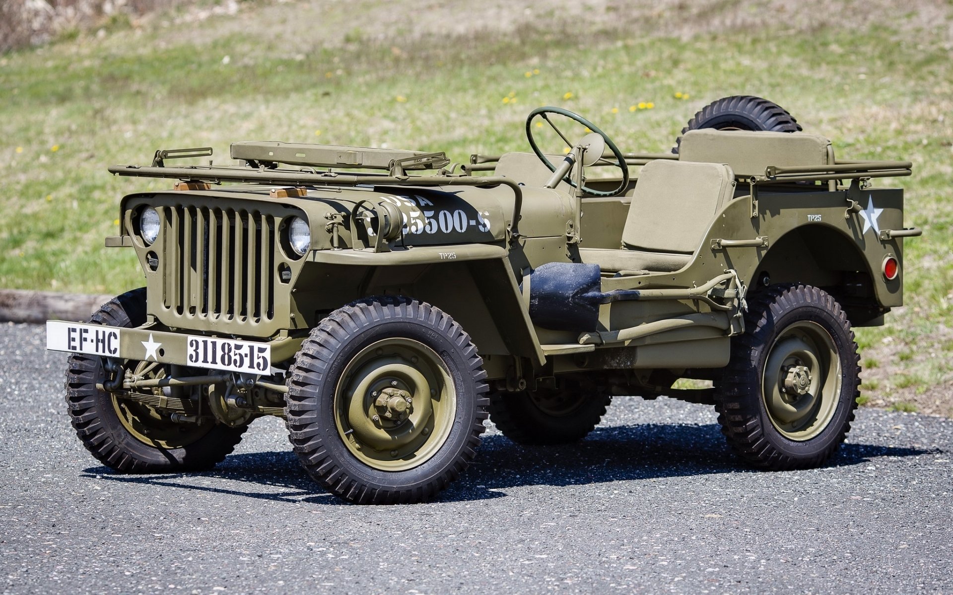 willys mb 1942 jeep front background