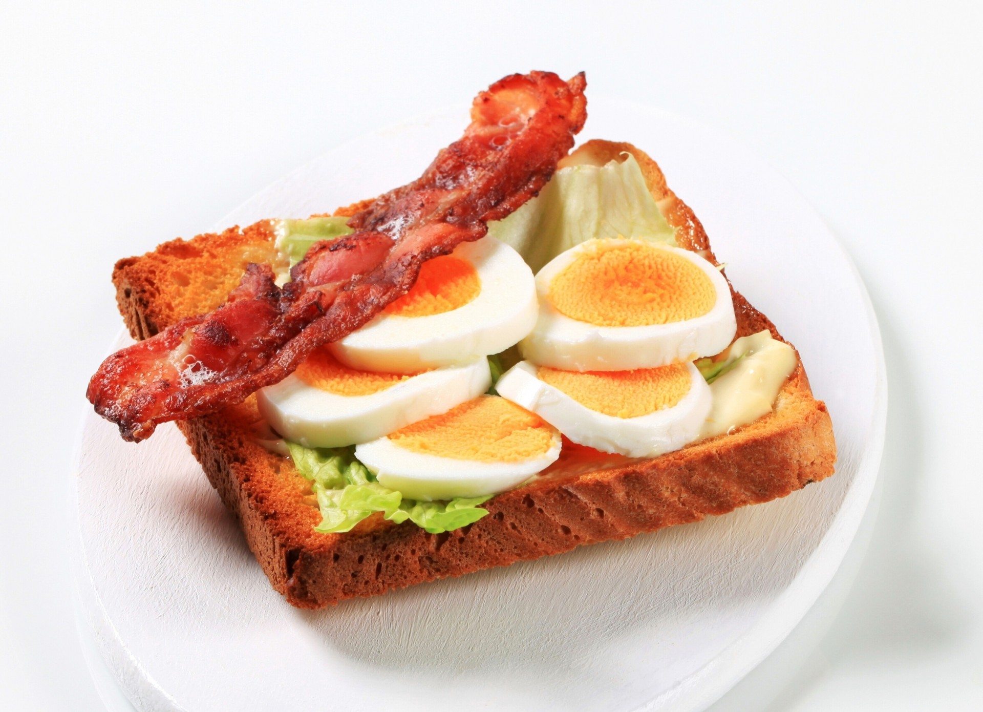 sandwich toast eier speck brot