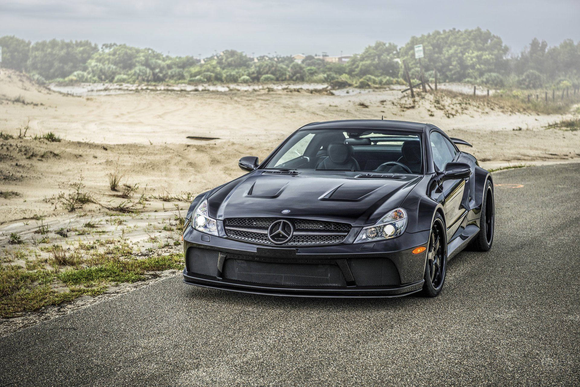 road sports car mercedes-benz sl mercedes-benz sl two-door convertible classic roadster body tuning