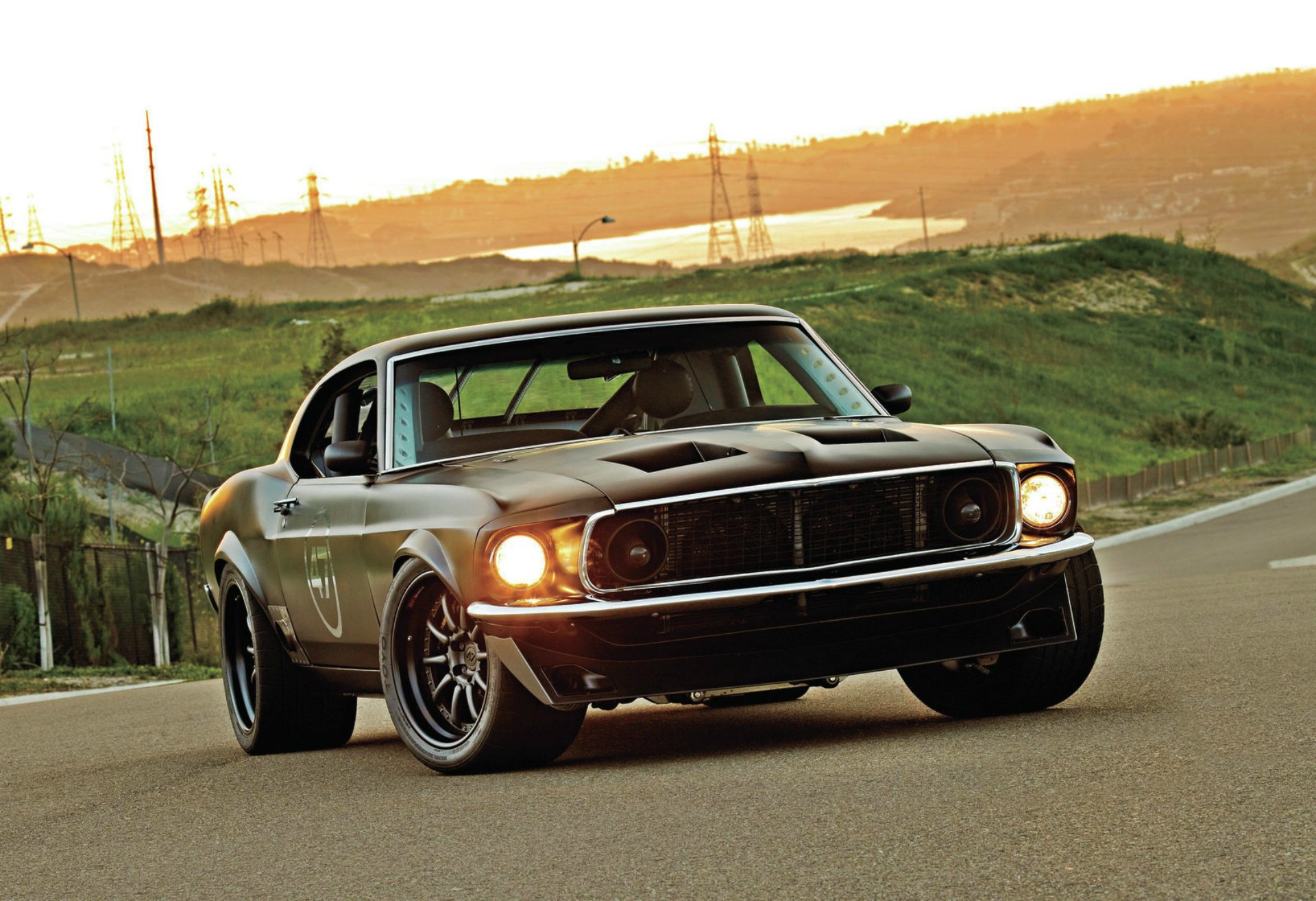 1969 ford mustang muskeln auto hintergrundbilder