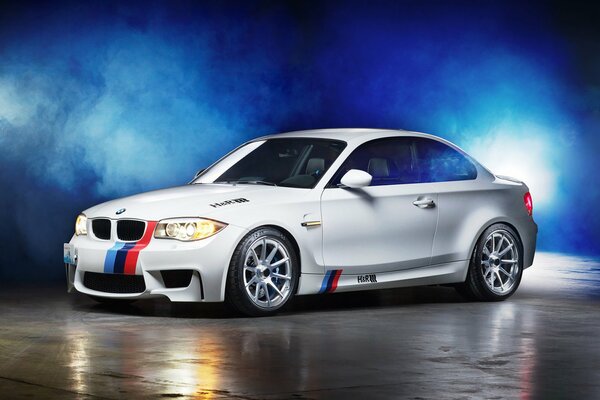 Sporty bmw 1 m coupe with tuning