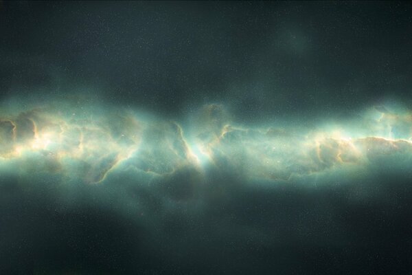 A gas cloud in the nebula and infinity