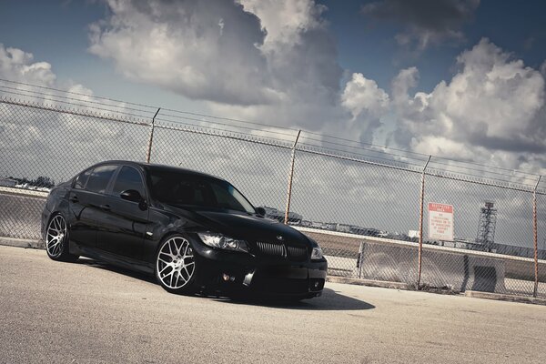 A powerful car against the sky