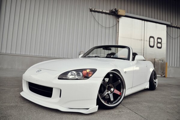 Japonais blanc honda S2000 cabriolet