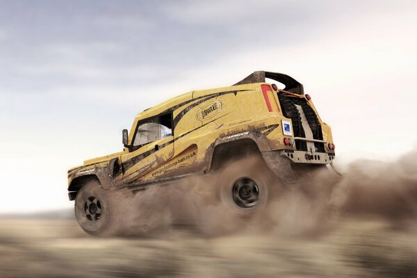 Land rover SUV Dakar racing participant
