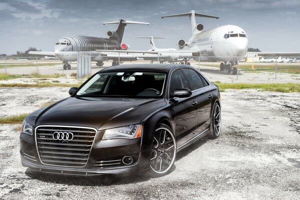Audi a8 is comfortable and fast as in an airplane 9