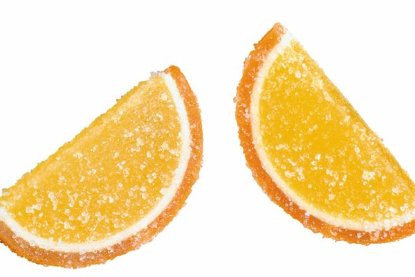 Marmellata a forma di arancia con zucchero