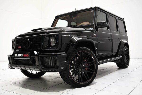 Black mercedes-benz SUV on a white background