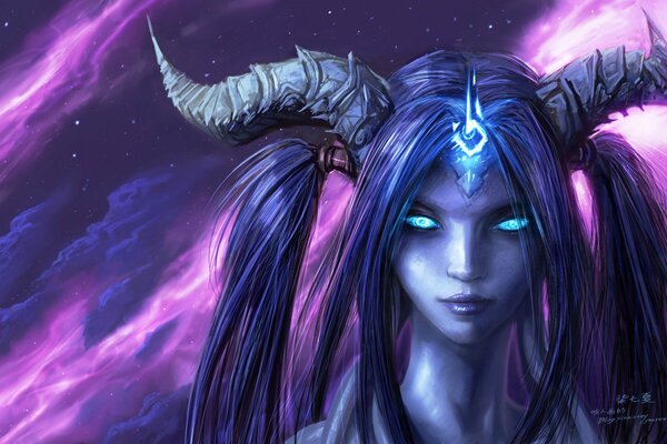 A Draenei character from the World of Warcraft