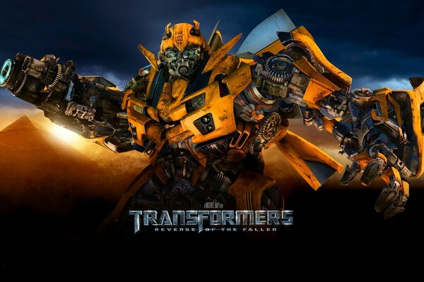 Poster del film Transformers con uno di loro