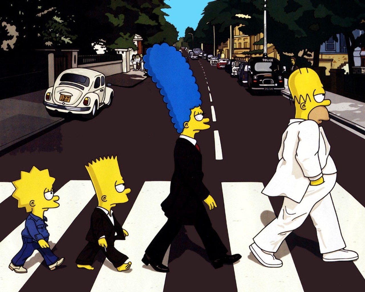 die simpsons der übergang die beatles die abbey road