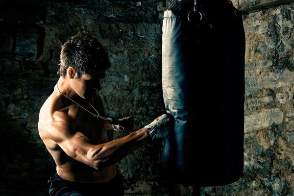 Allenamento con Sacco da boxe