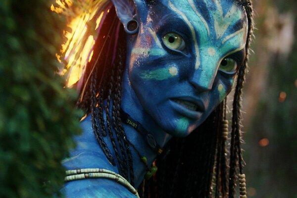 Neytiri from the movie Avatar in the Forest